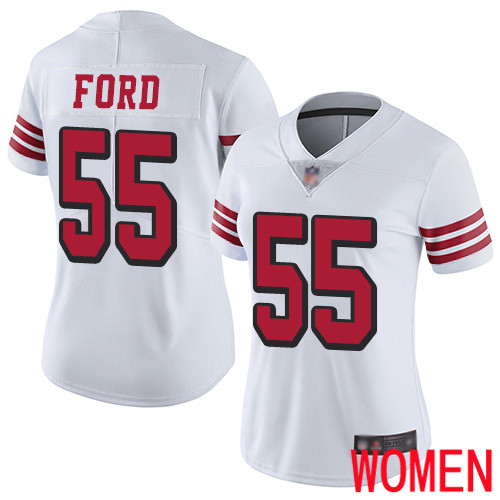San Francisco 49ers Limited White Women Dee Ford NFL Jersey 55 Rush Vapor Untouchable
